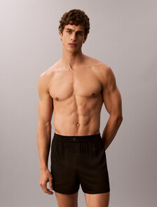 Satin Pyjama Shorts - CK Black, Black, hi-res