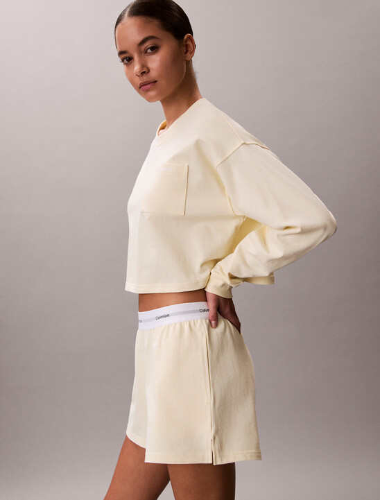 Logo Cotton Jersey Lounge Shorts