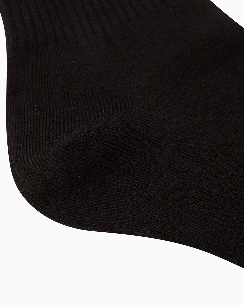 Women's 1 Pack Rib Crew Socks, BLACK, hi-res