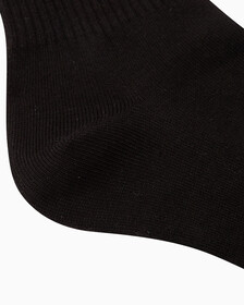 Women's 1 Pack Rib Crew Socks, BLACK, hi-res