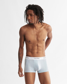MODERN COTTON STRETCH TRUNKS 2 PACK, Palest Blue/Rich Clay, hi-res