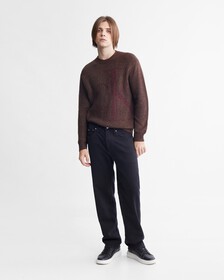 Ck Monogram Mock Neck Jumper, Java, hi-res