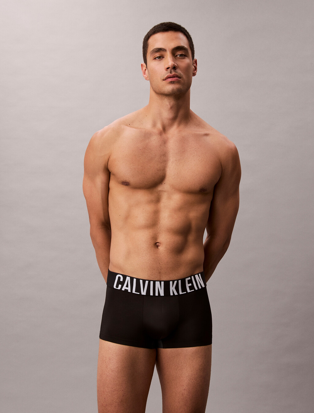 Sport Low Rise Trunks - Intense Power Micro, BLACK W/ WHITE, hi-res
