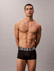 Sport Low Rise Trunks - Intense Power Micro, BLACK W/ WHITE, hi-res