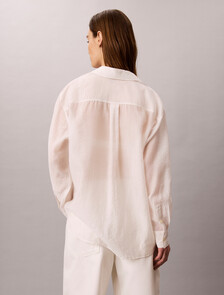 Voile Relaxed Shirt, White Sand, hi-res