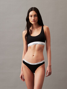 Modern Logo Bikini Briefs, Black, hi-res