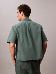 Cotton Nylon Relaxed Shirt, Seaside Aqua, hi-res