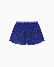 CK ONE WOVEN BOXERS, Staggered Stripes Logo Print+Clematis, hi-res
