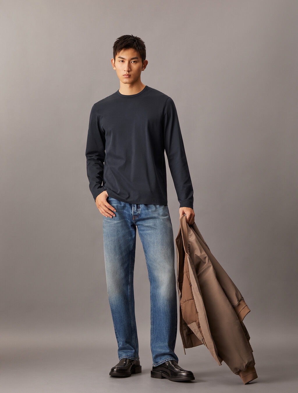 The Calvin Mercerized Tee, Vulcan, hi-res