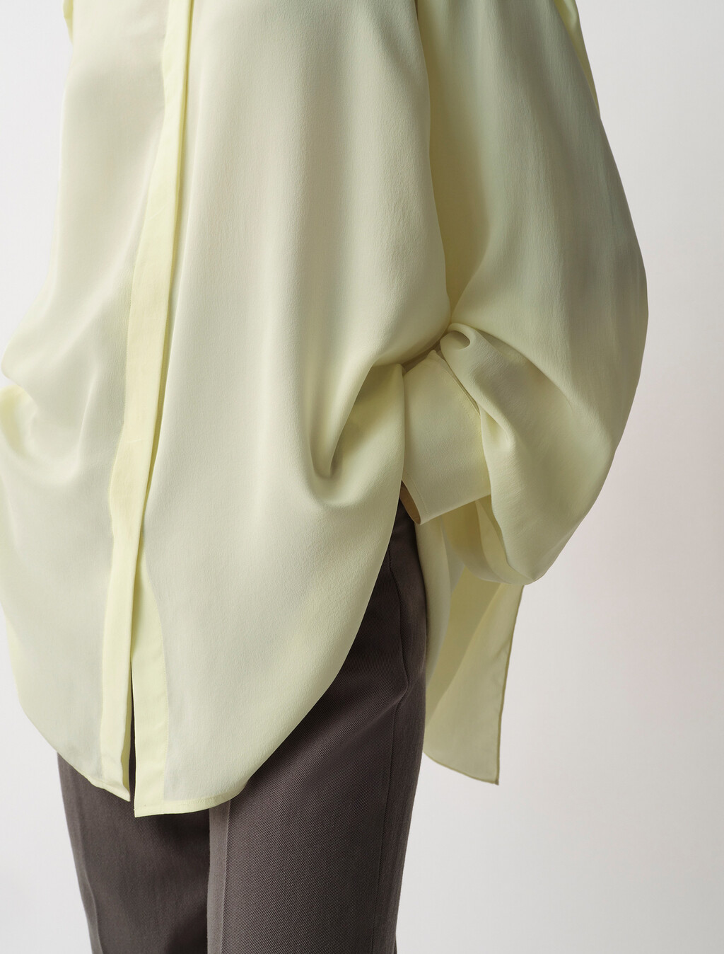 Kiki Draped Shirt, Lemon, hi-res