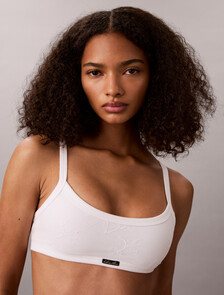 Lightly Lined Bralette - Icon Stretch Lace, White, hi-res