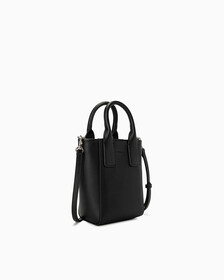 CKJ Sculpted Monogram Micro Tote, BLACK, hi-res