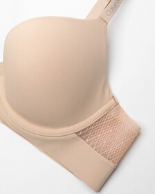 MESH LACE LIGHTLY LINED DEMI BRA, Cedar, hi-res