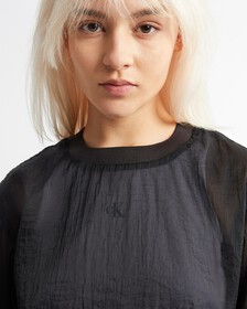 DOUBLE LAYER TEE, Ck Black, hi-res