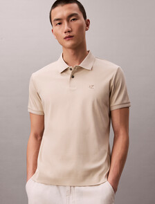 Mercerized Slim Polo, Oatmeal, hi-res
