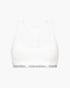 Modern Cotton Lightly Lined Bralette, WHITE, hi-res