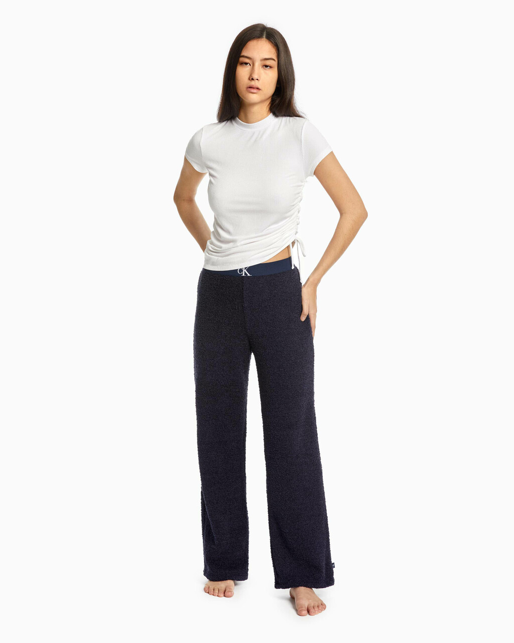 CK ONE PLUSH LOUNGE SLEEP PANTS, BLUE SHADOW, hi-res