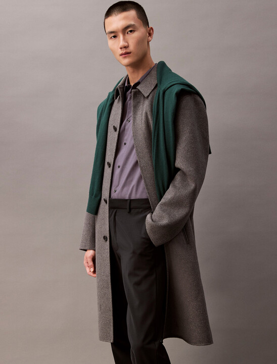 Wool Blend Elastic Classic Trouser