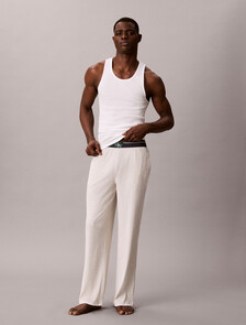 Archive Logo Ribbed Pyjama Pants, B02b Light Grey Heather, hi-res