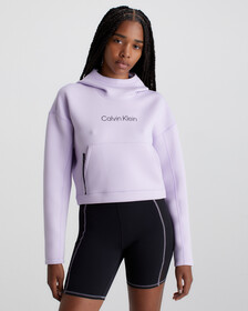 Cropped Logo Hoodie, PASTEL LILAC, hi-res