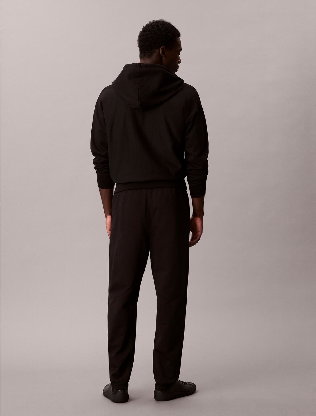 Monogram Cotton Terry Jogger, Black, hi-res
