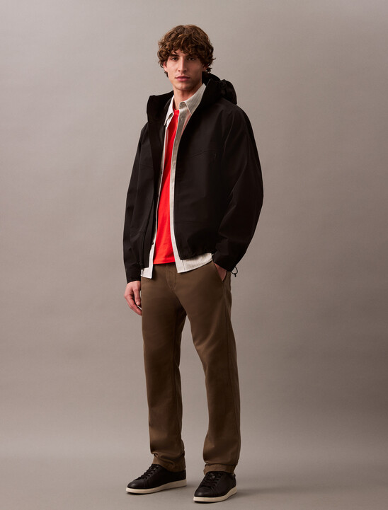 Straight Cotton Twill Hollywood Waist Pant