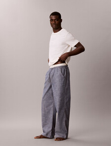 Cotton Chambray Sleep Pants, CHAMBRAY INDIGO, hi-res