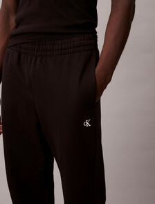 Monogram Cotton Terry Jogger, Black, hi-res