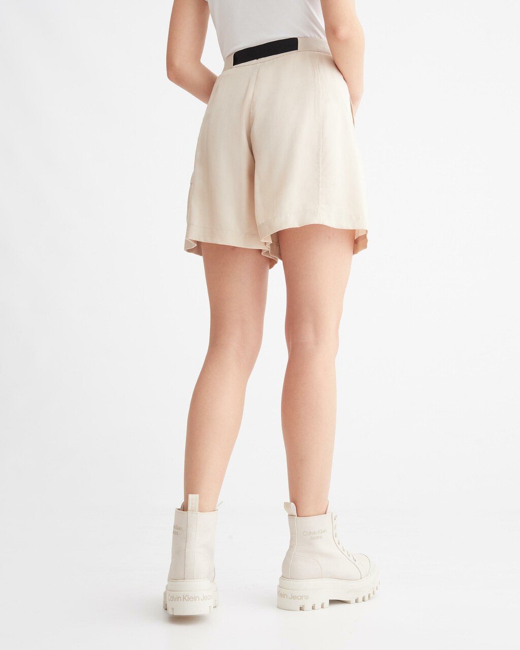 MODERN UTILITY BELTED SHORTS, Classic Beige, hi-res