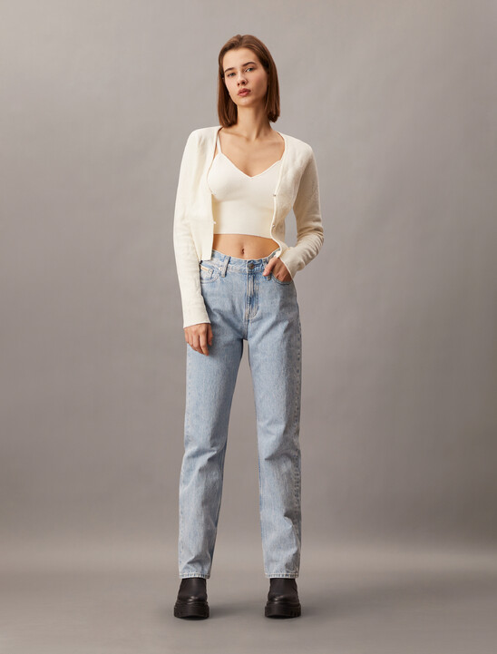 Italian High Rise Straight Jeans