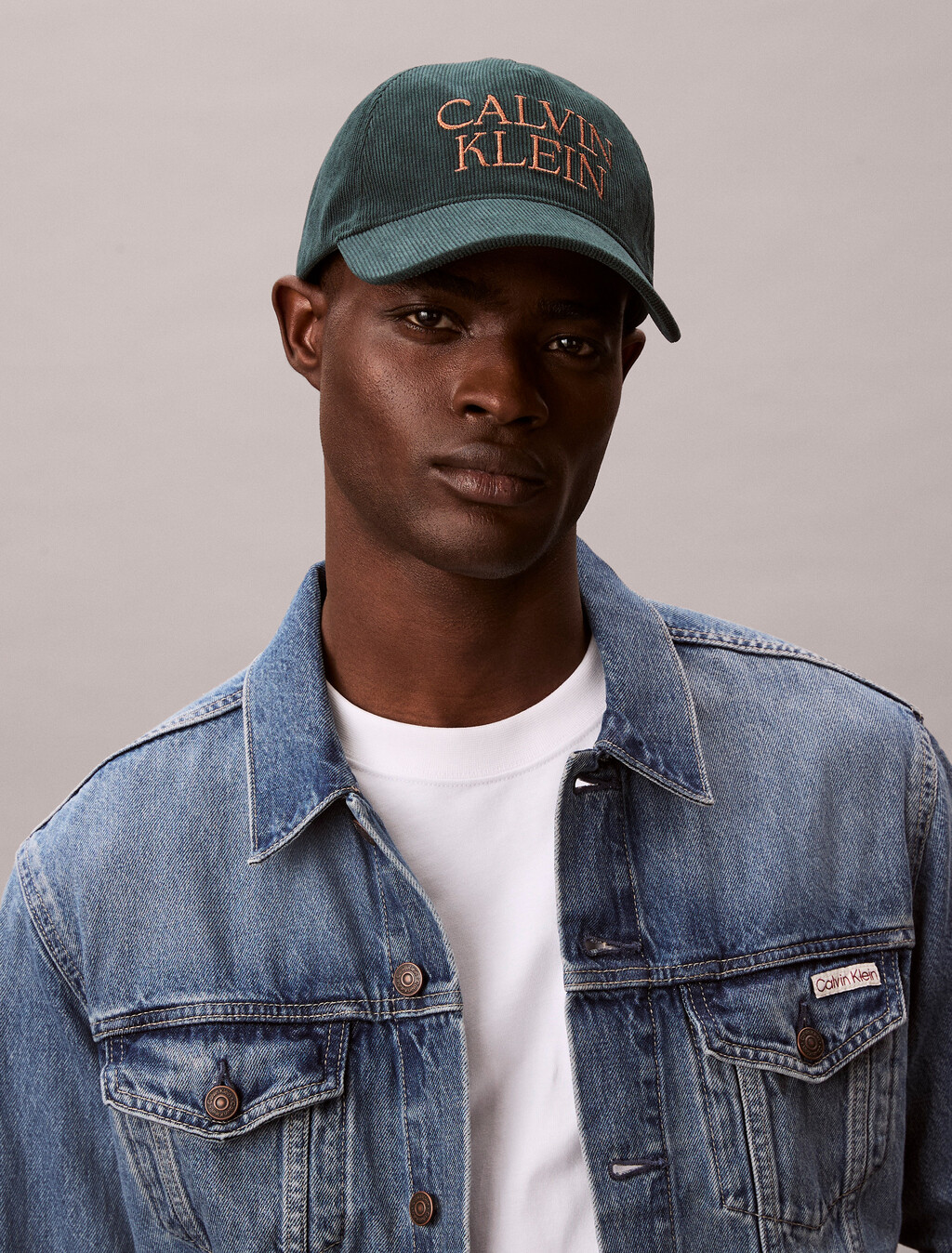 Calvin Klein Corduroy Cap, Navy Teal, hi-res