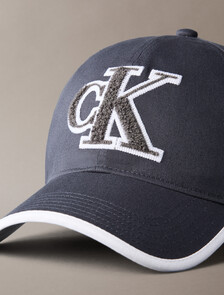 Textured Monogram Baseball Cap, Blue Nights, hi-res