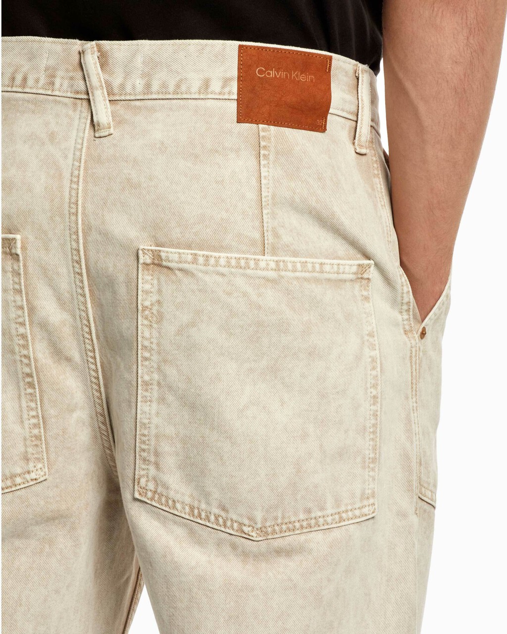 STANDARDS MARBLE DYE DECK JEANS, UNBLEACHED MARB, hi-res