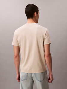 Premium Double Knit Supima Cotton Crewneck Tee, Oatmeal, hi-res