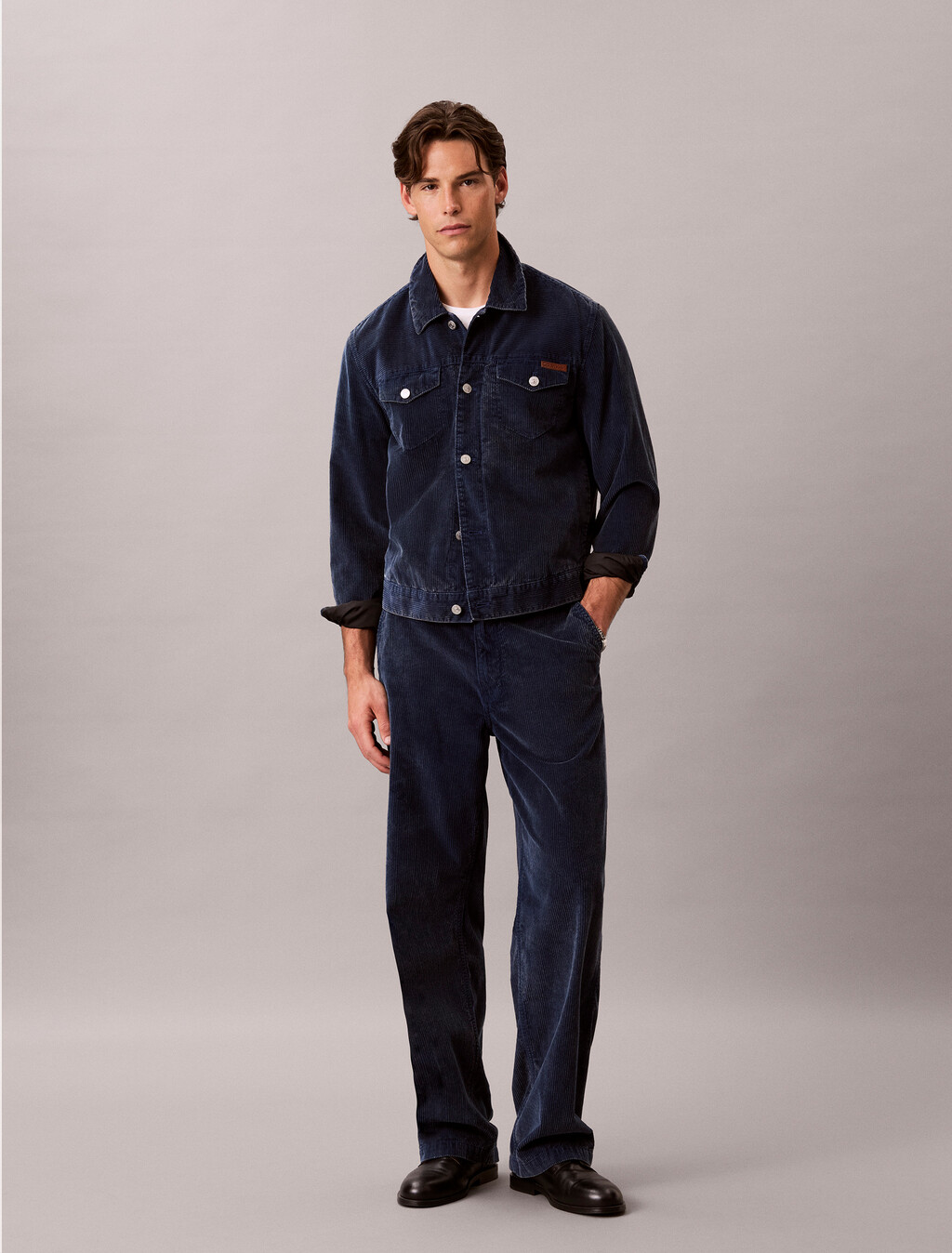 Washed Corduroy Trucker Jacket, Pageant Blue, hi-res