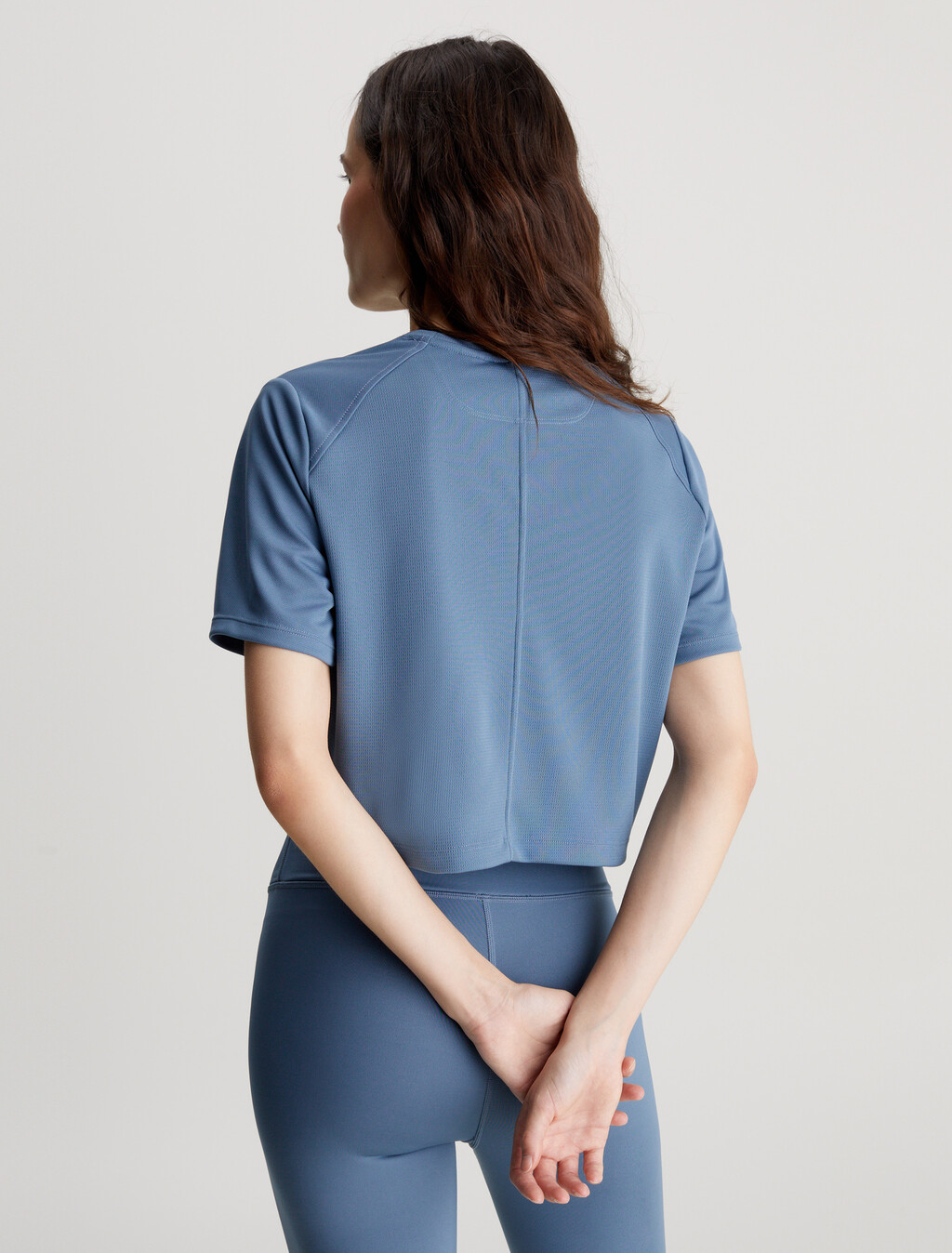 Cropped Gym T-shirt, CERAMIC BLUE, hi-res