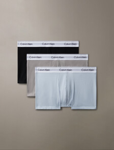 3 Pack Icon Cotton Stretch Trunks, Black/Ash/Plein Air, hi-res