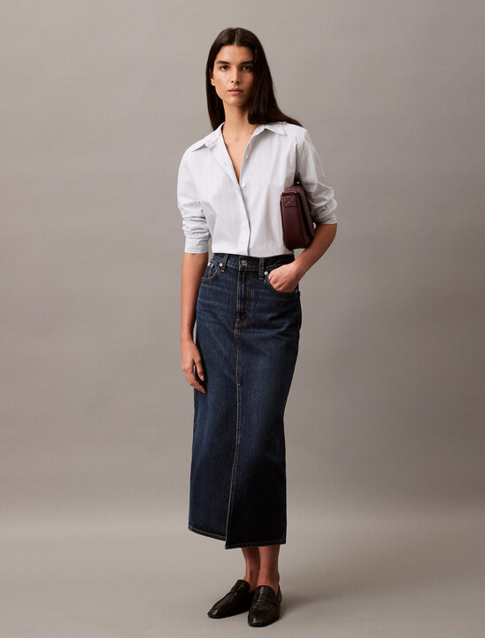 Stripe Poplin Button-Down Shirt