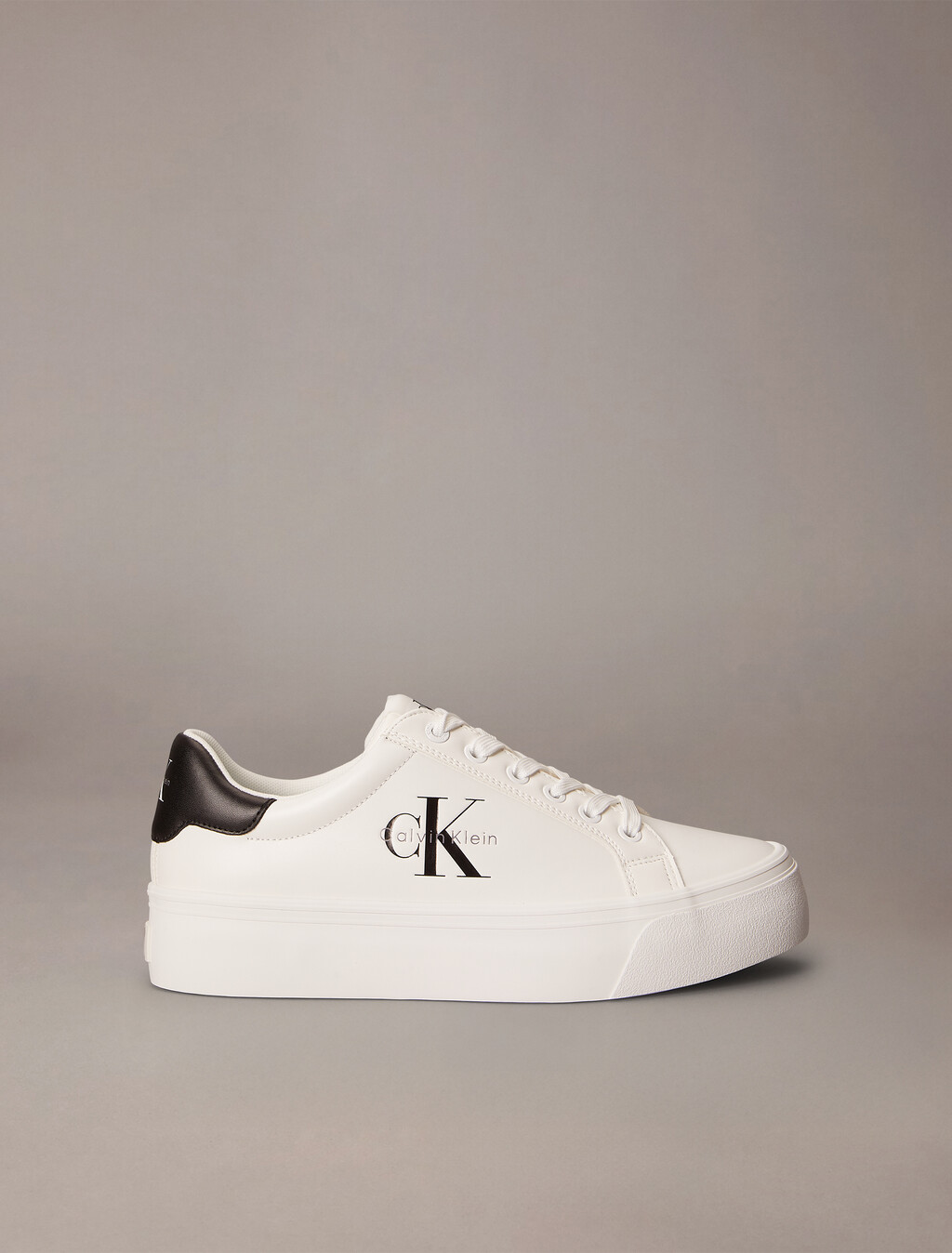 Vulcanized Flatform Lace Up Trainer, Bright White, hi-res