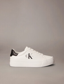 Vulcanized Flatform Lace Up Trainer, Bright White, hi-res