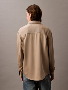 Soft Overdye Twill Overshirt, ALUMINUM, hi-res