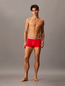 Tonal Logo Microfiber Low Rise Trunks, Rouge, hi-res