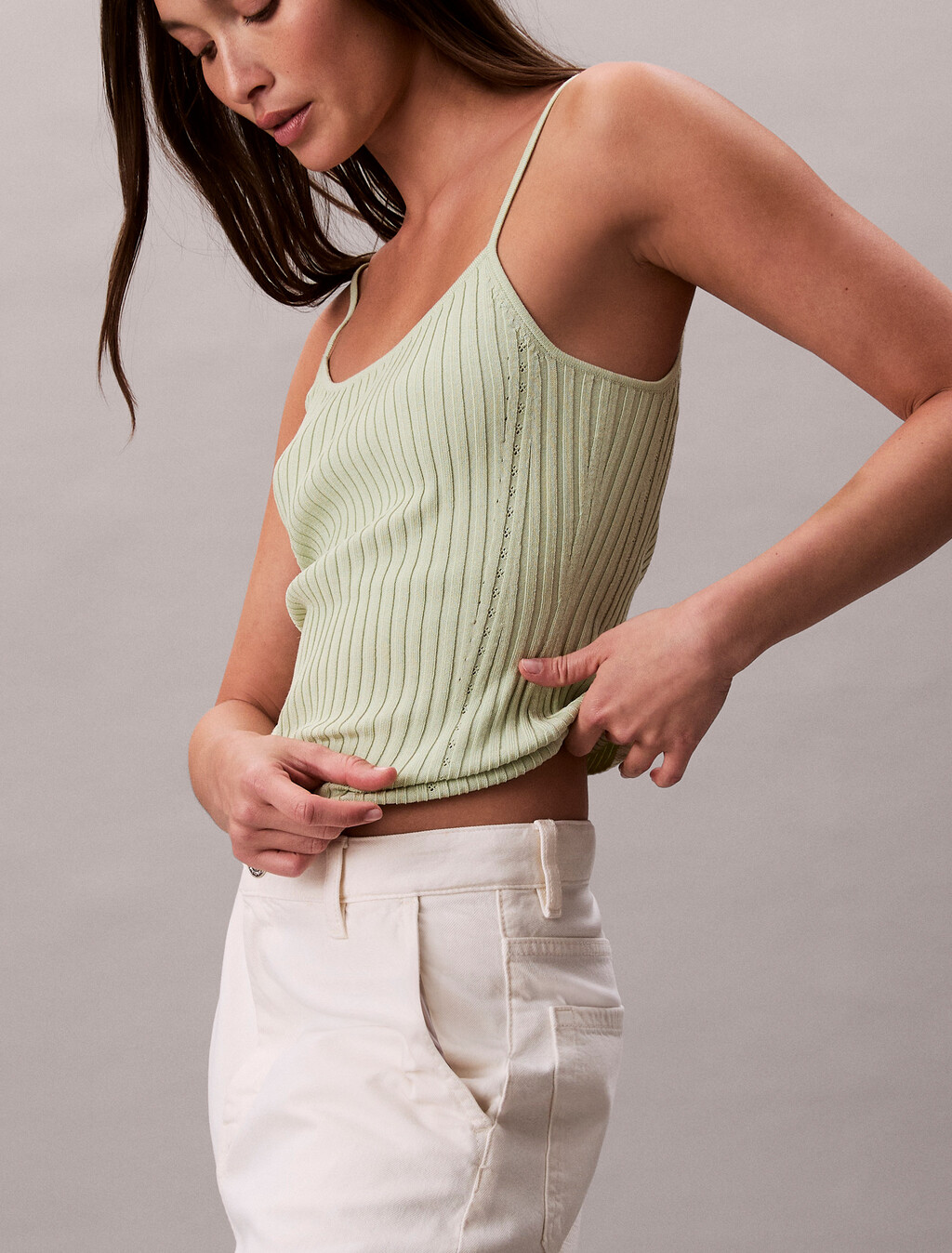 Liquid Shine Sculpt Tank Top, Seacrest, hi-res