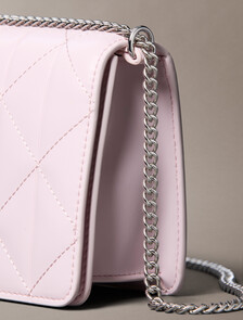 Quilted Emblem Logo Mini Bag, Cradle Pink, hi-res