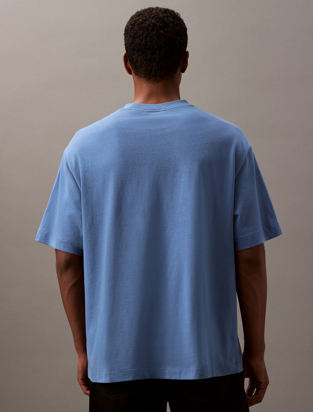 Calvin Logo Crew Neck Tee, Blue Horizon, hi-res