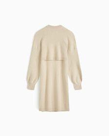 Feminine 2 In 1 Knit Dress, Eggshell, hi-res