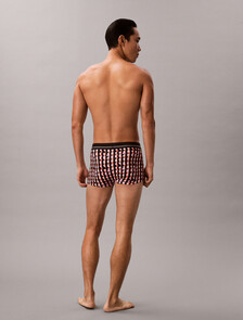 Icon Microfiber Stretch Metallic Low Rise Trunk, PAINTED CHECK MILK BERRY, hi-res