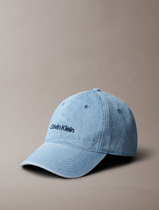 Embroidered Logo Denim Baseball Cap