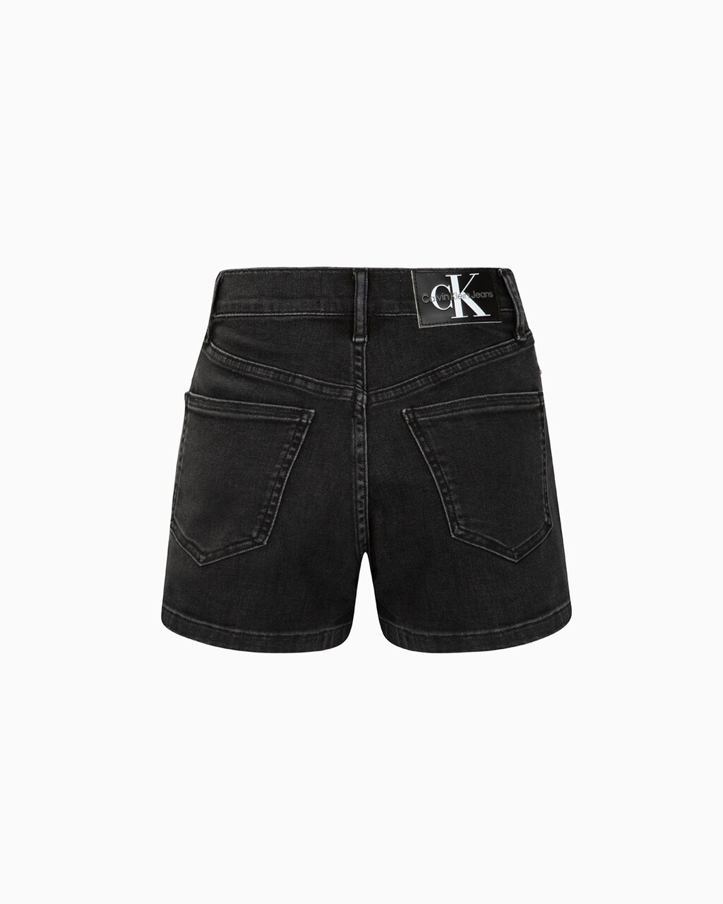 37.5 Recycled Cotton High Rise Denim Shorts, Washed Black Dbl Belted Wb, hi-res