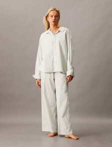 Cotton Poplin Wide Leg Pants, Jura Gray, hi-res